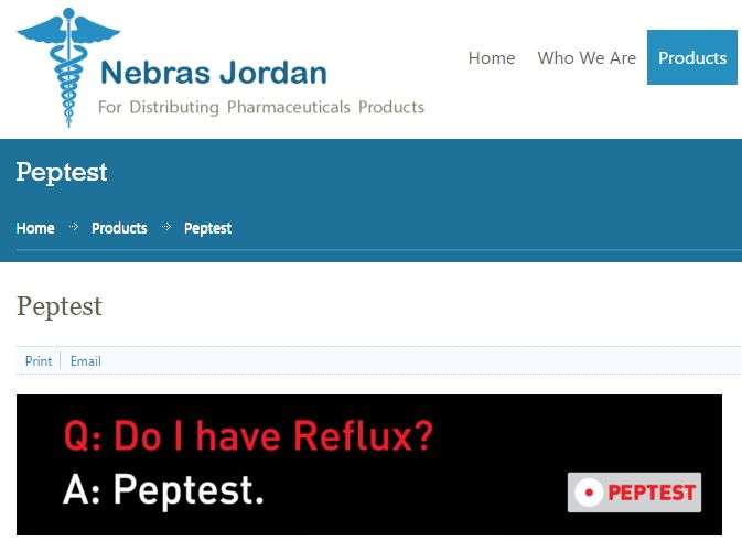 Nebras Jordan launches Peptest for reflux